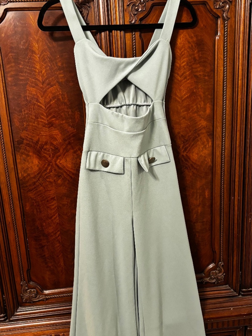 Fashion Nova Jumpsuit Sage Green Sleeveless Sz XSmall